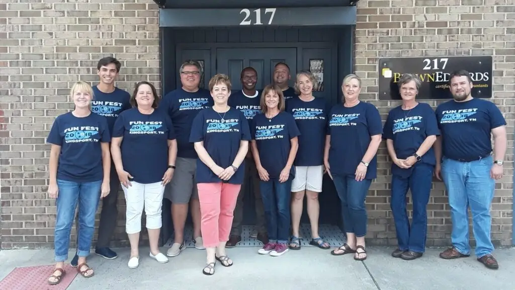 team members standing in front of the kingsport office