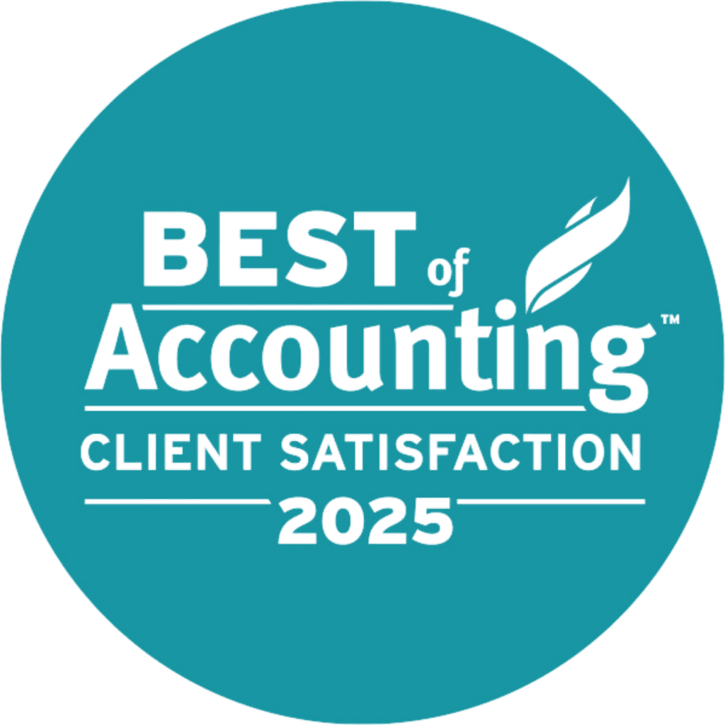 Best of Accounting Client Satisfaction 2025 ClearlyRated badge winner