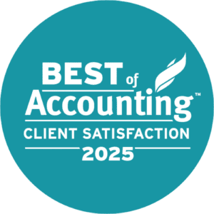 Best of Accounting Client Satisfaction 2025 ClearlyRated badge winner