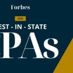 blue and gold background with Best in state CPAs